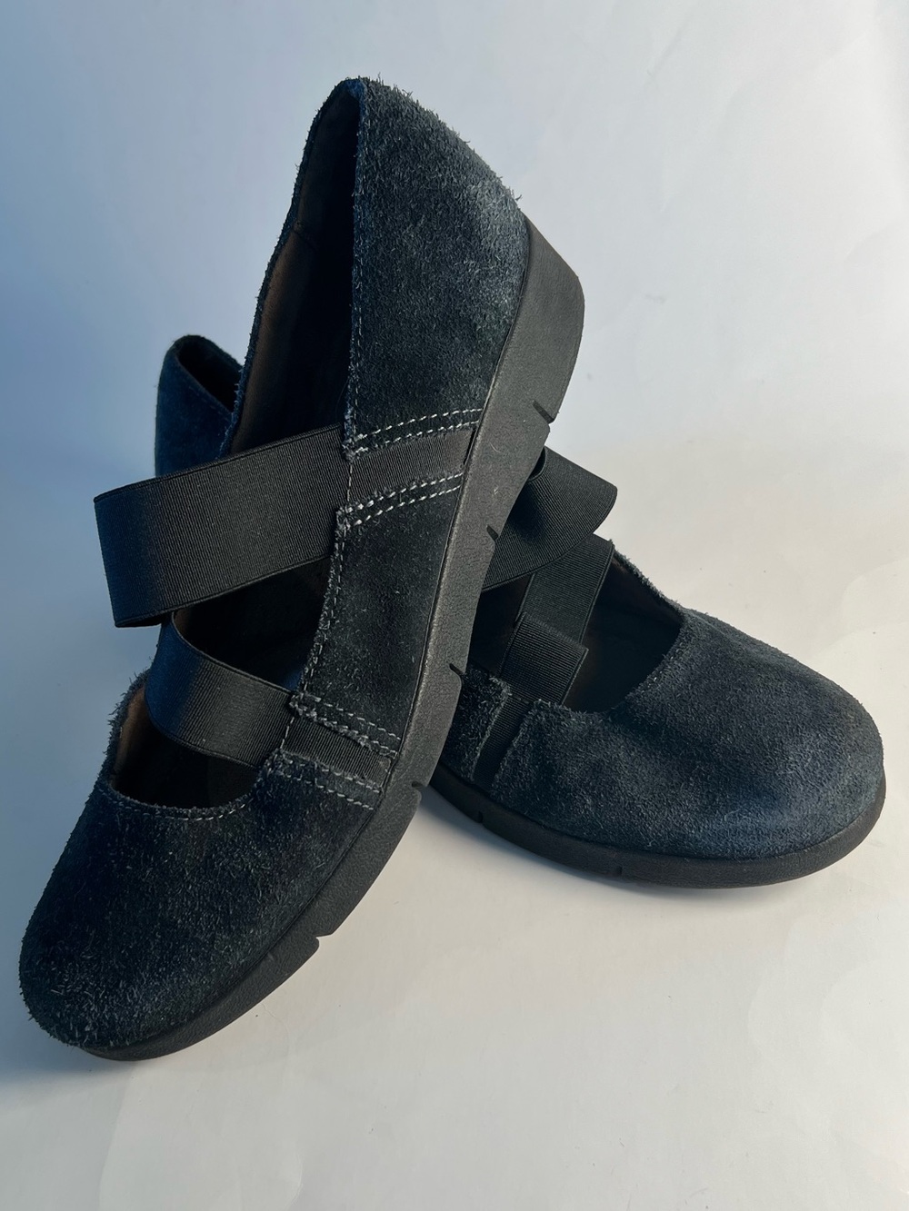 Natural Soul Women's Black Suede Mary Jane Comfort Shoes Size 8.5 (NEW)